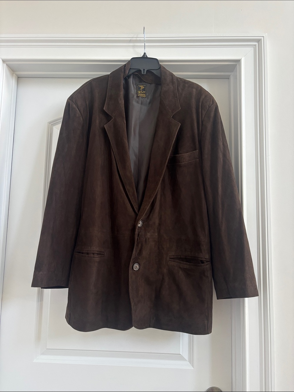 Men's Dark Brown Leather Sport Coat / Blazer